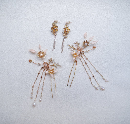 Traditional Gold Bridal Hair Pins – 24503